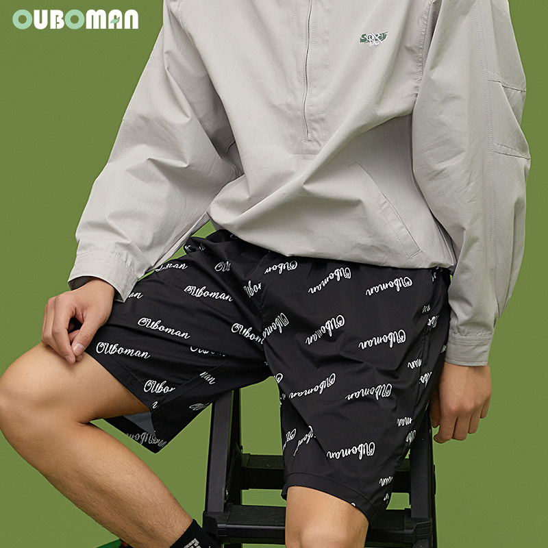 Quick Drying Printed Beach Pants Men's Beach Vacation Swimming Surfing Casual Shorts Five Points Plus Size Tracksuit Pants Application Scenario