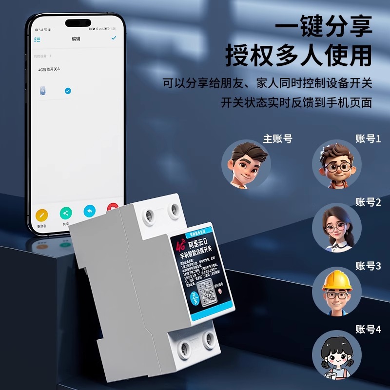 4G大功率智能无线遥控开关220V远程控制设备手机远程控制 Specification image