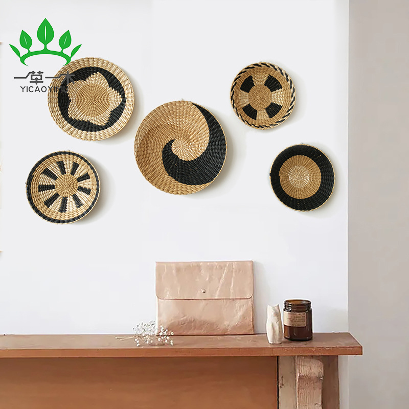 Straw Wall Decoration Wall Decoration Ethnic Style Wall Decoration Moroccan Style Sofa Bed Hanging Decoration Specification drawing