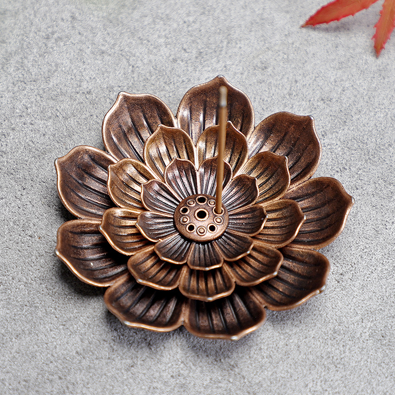 Alloy incense stick, wire incense stick, wire incense burner, aroma diffuser, three-treasure incense stick, lotus incense stick, multi-hole incense stick, decorative item, creative burner details Picture