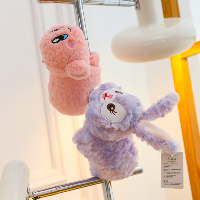 New cross-border cartoon dolls with cute pop rings, Sanrio plush toys, couple interactive wristbands, children's gifts Specification drawing