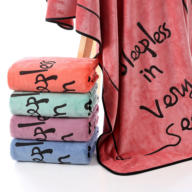 【LOVELY HOME】【 Hold Jia 】 Microfiber printed large bath towel Beach towel manufacturers wholesale adult thickened gifts soft absorbent embroidery logo Specification drawing