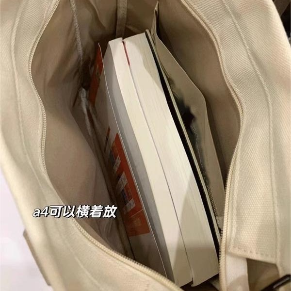 2024 Cross-border Korean version make-up class canvas bag, women's casual letter single-shoulder bag, large-capacity tote bag for work commuting Application Scenario