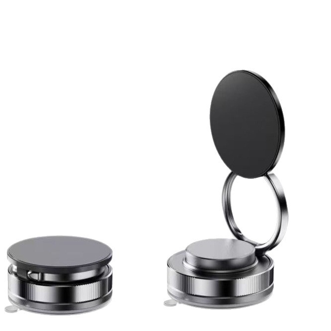 真空吸附磁吸车载手机支架2025新款吸盘车内导航手机架磁吸伸缩折