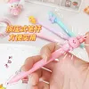 Creative cartoon gel pen students write smoothly black gel pen wholesale macaron color press pen details Picture