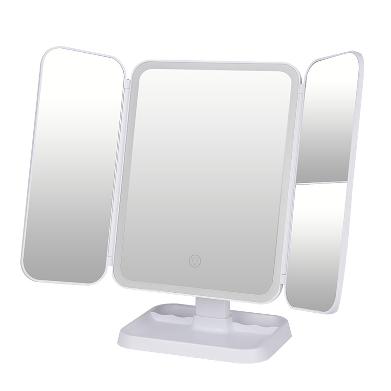 厂家直供简约/LED三折化/时尚白底实物图