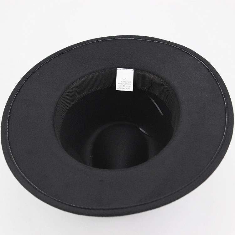 Europe And The United States Street Patting Wool British Retro Jazz Hat Men And Women Big Brim Top Hat Felt Hat Every Shade Application Scenario