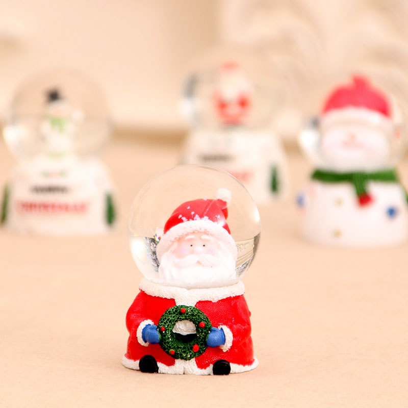  圣诞水晶球/圣诞装饰/装饰摆件 /发光树脂/玻璃球/水晶球/圣诞节/圣诞用品细节图