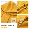 American heavyweight zipper cardigan hooded sweatshirt men's solid color spring and autumn versatile couple men's hoodie men's jacket Men's coat Specification image