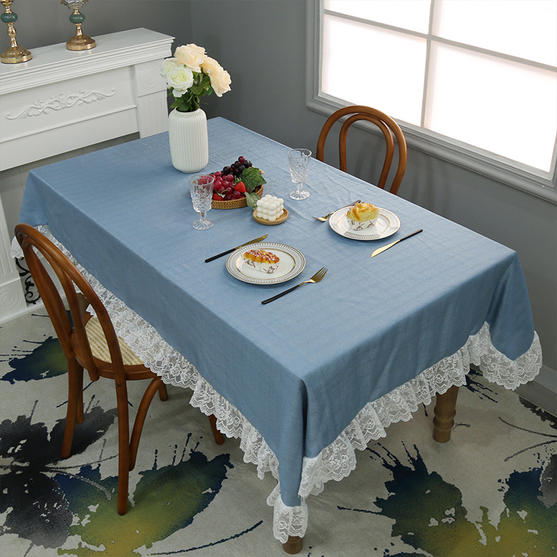 ins nordic small fresh lace linen tablecloth household rectangular table cloth tea table cover towel tablecloth wholesale