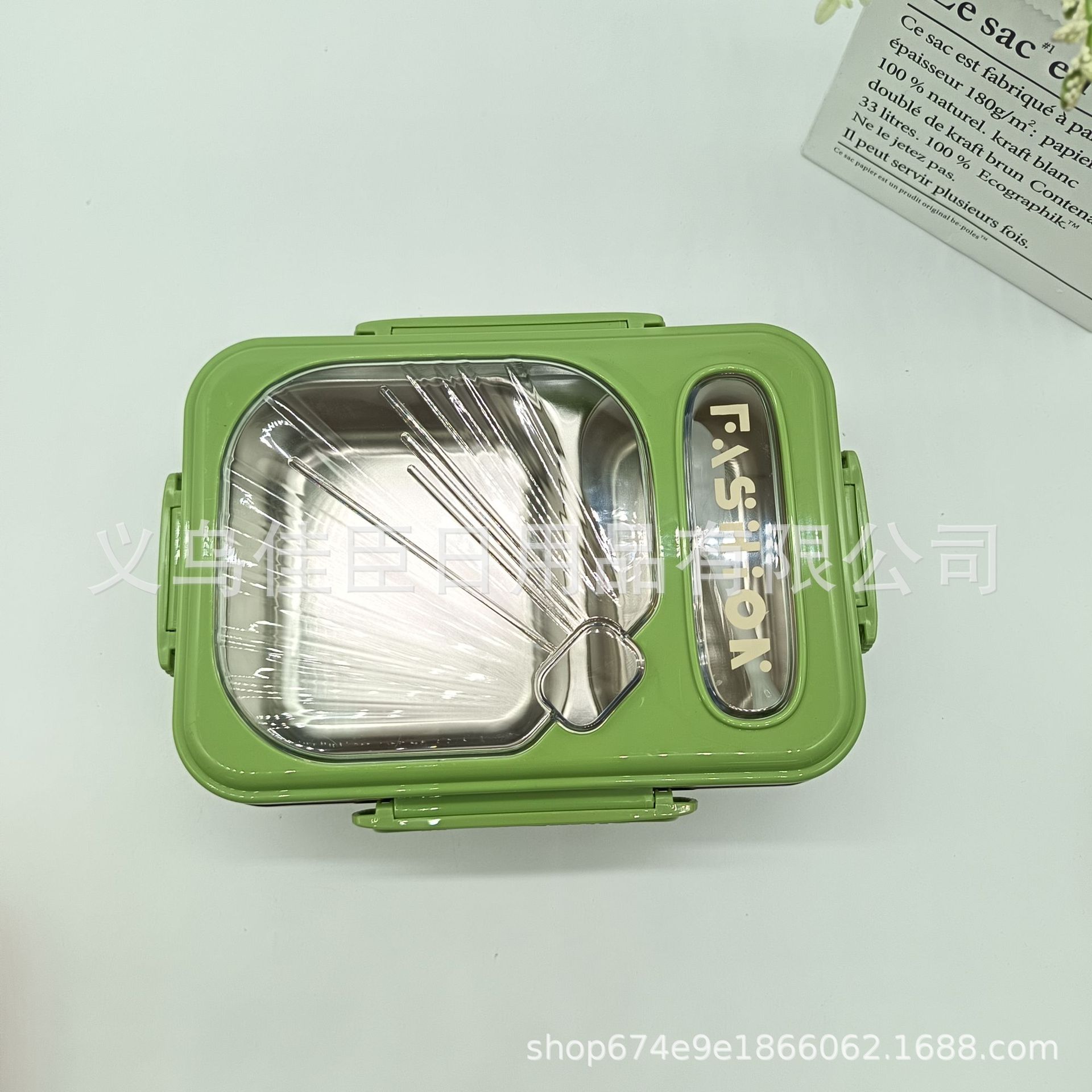 Stainless steel student lunch box, large-capacity lunch box for junior high school students, portable compartment-insulated lunch box for export Specification drawing
