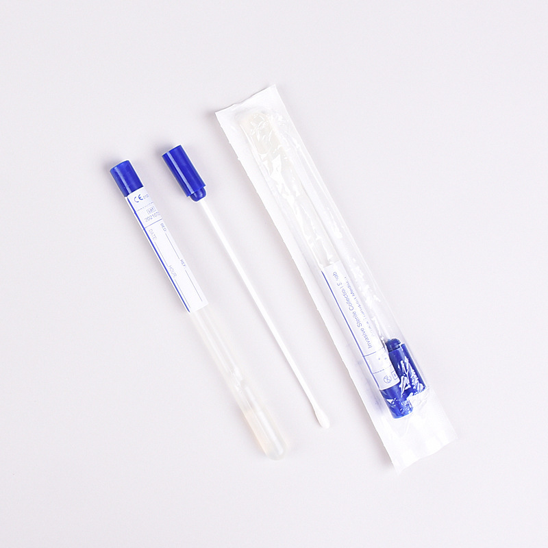 Cross-border exclusive disposable medium swab sterile sampling swab, English independent packaging cotton swab details Picture