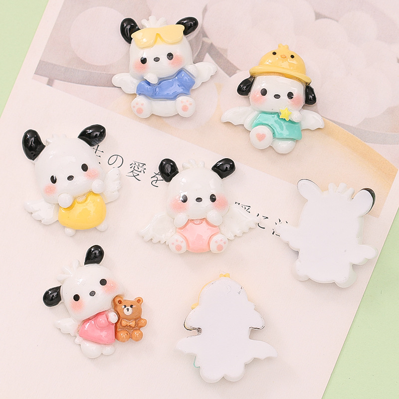 Bright Face Cute Angel Puppy Diy Cream Glue Phone Case Hairpin Water Cup Paste Resin Accessories Wholesale Application Scenario