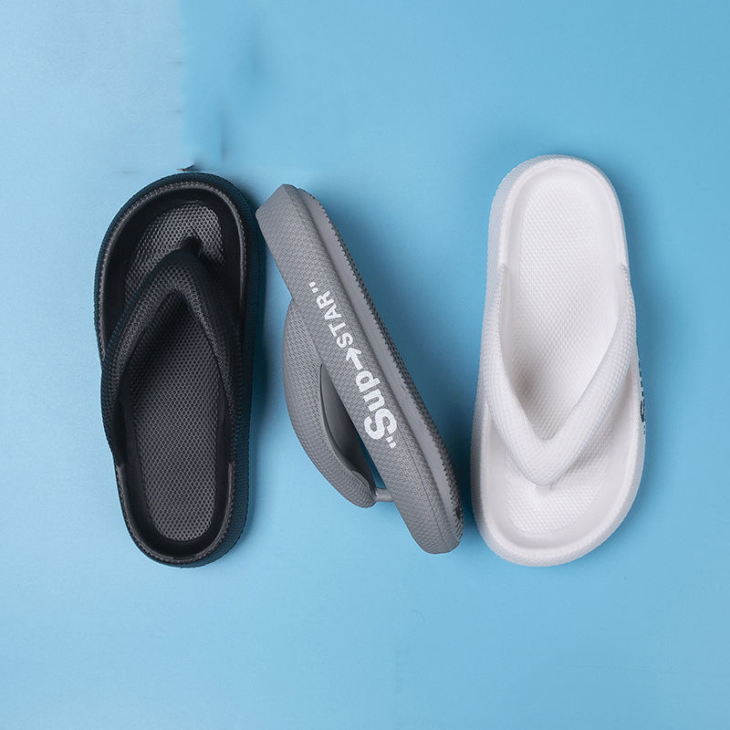Flip-Flops Female Summer Wear Fashion Letters Stepping On Shit Sense Of Anti-Slip Wear-Resistant Thick Bottom Clip Foot Beach Slippers Wholesale