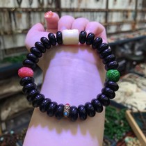 Wholesale Tibetan black sheep horn Tibetan style bracelet play Buddhist beads high imitation Qiu Angle bead jewelry ethnic wind hand-woven bracelet