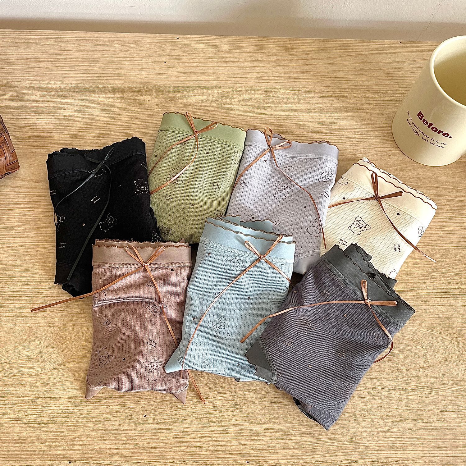 内裤/内裤女士高腰舒适/女士內裤/女士内裤/女士平角中腰产品图