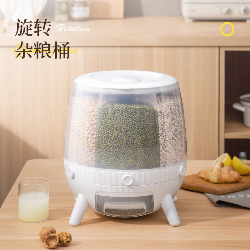The rice bucket can be rotated into different grains Application Scenario