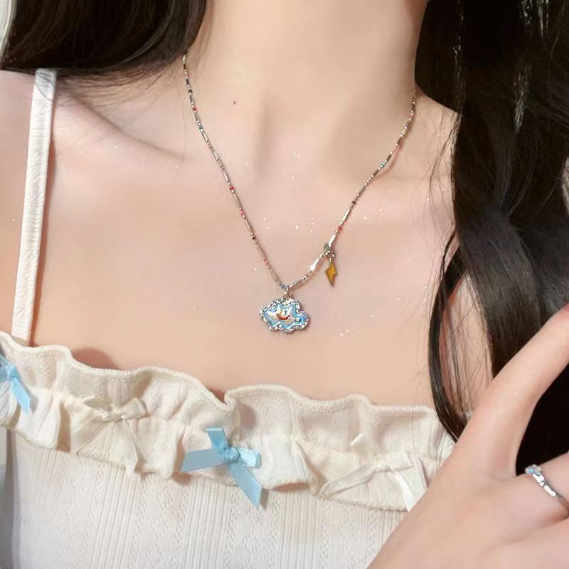 Sweet Cool Wind Niche Design Sense Cloud Lightning Beaded Necklace Women's New Color Collarbone Chain Personality Unique Accessories Application Scenario
