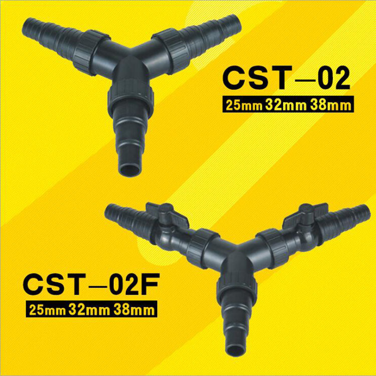 Three-way water pipe connector converter diameter conversion pipe with switch one split two through clamp Item Picture
