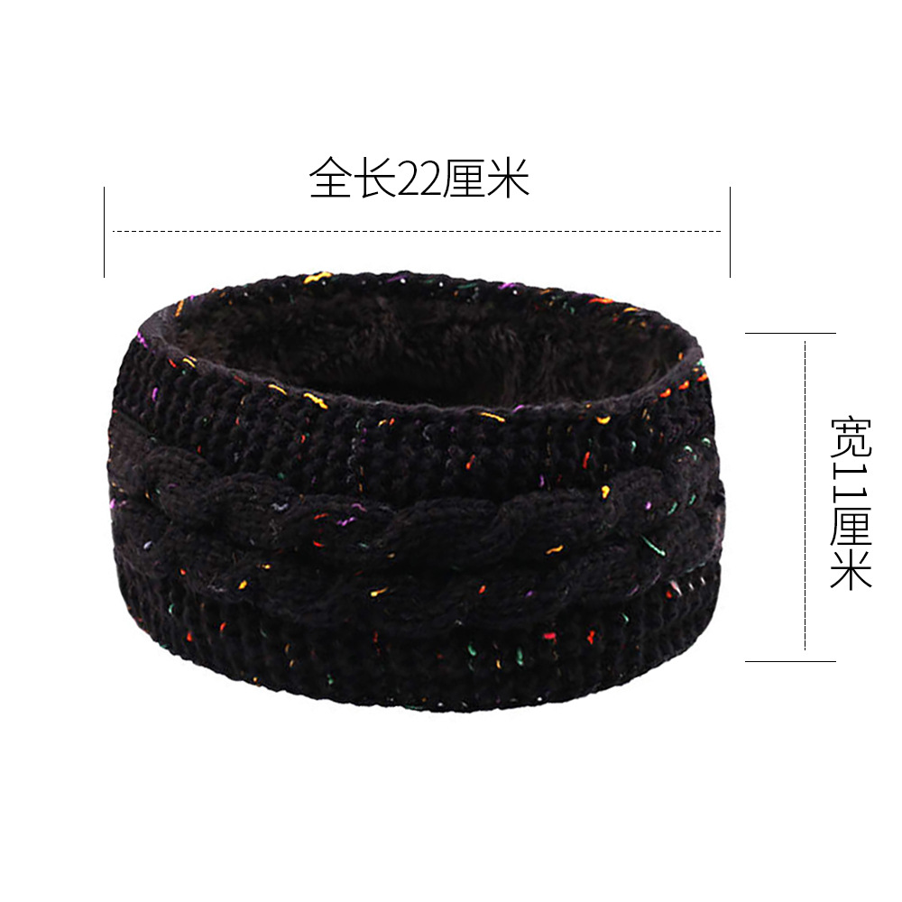 New winter fleece hair accessories, cross-border autumn and winter woolen knitted hair bands, European and American warm sports headbands, ear protecters pic 4