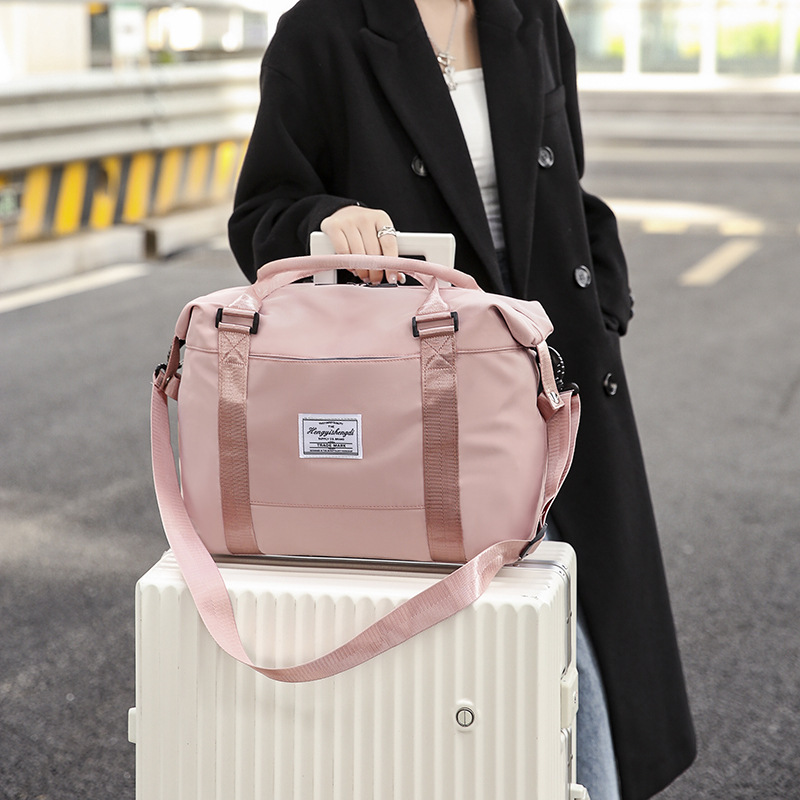 Large-capacity fitness bag, hand-held travel bag, fitness business trip luggage bag, pull-out bag, lightweight storage bag details Picture