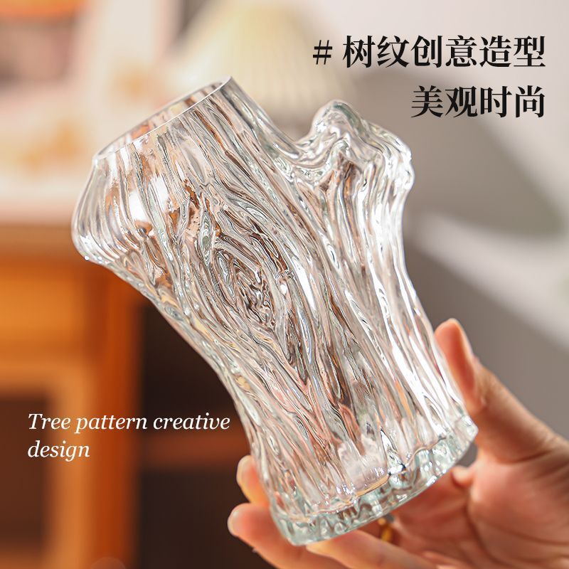 European Creative Tree Vase Creative Irregular Glass Vase Living Room Advanced Sense Transparent Flower Arrangement Water Culture Specification drawing