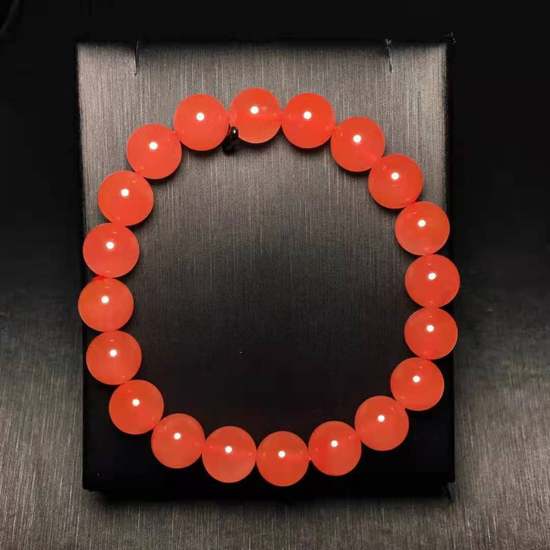 Mingdu Crystal Natural Cherry Red Nanhong Agate Bracelet DIY Jewelry, Nanhong Agate multi-ring bracelet wholesale Application Scenario