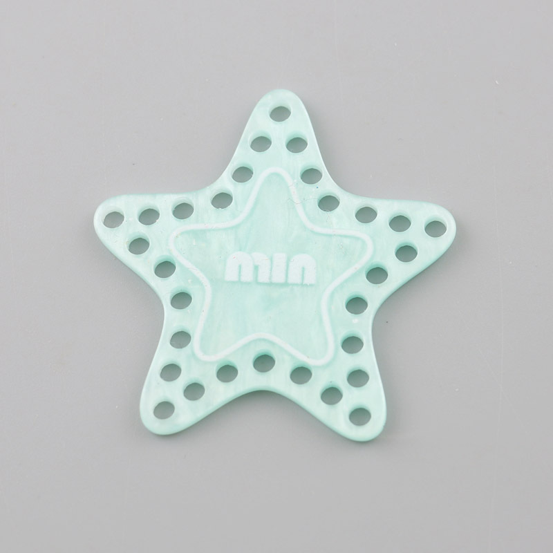 DIY饰品配件  亚克力多孔爱心挑心五角星形吊坠钥匙扣包包链挂件详情11