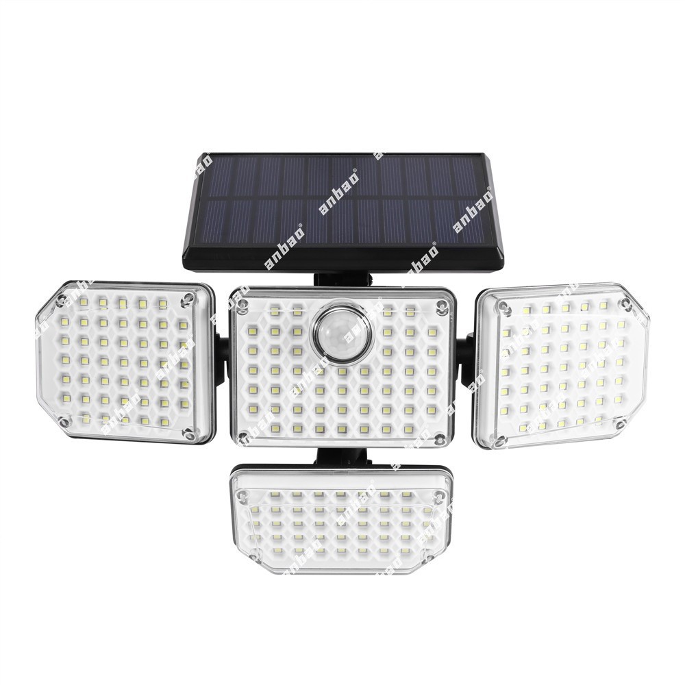 Cross-border new 316LED solar wall lamp, household outdoor lamp, four-sided light-emitting sensor solar garden lamp Item Picture