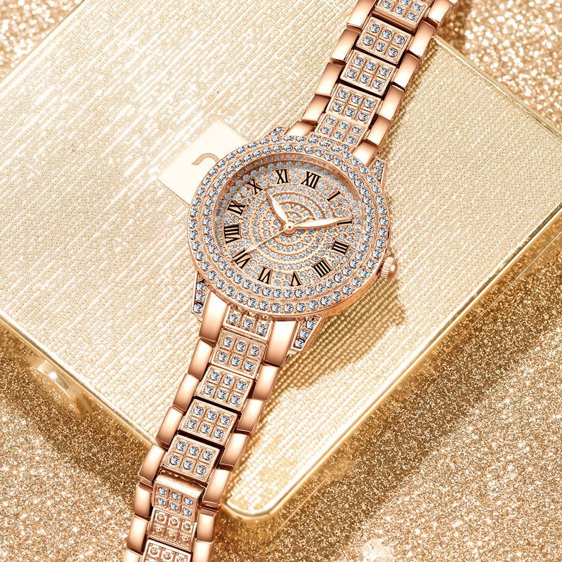 Live-streaming best-selling diamond-encrusted Roman patterned women's watches, women's watch bracelets, treasure basins, women's styles, one-piece consignment supply Specification image