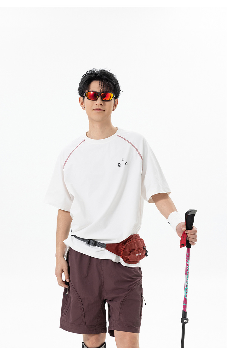 黑色索罗娜短袖t恤男夏季凉感速干半截袖cleanfit篮球运动五分袖详情18