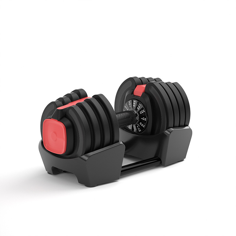 Three-in-one adjustable dumbbell fitness home set, strength training, one-handed quick mute 18KG Specification image