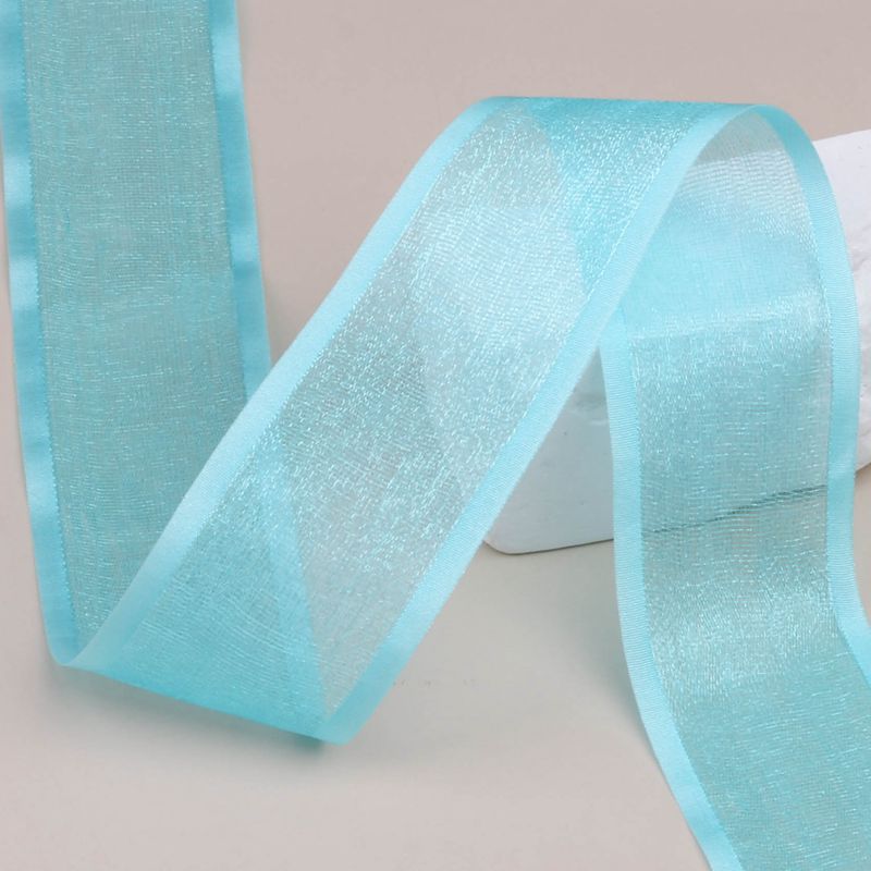 Double-layer thick-edged solid color glossy snow gauze ribbon bow hair accessory clothing Wedding cake gift box packaging sheer gauze ribbon Application Scenario