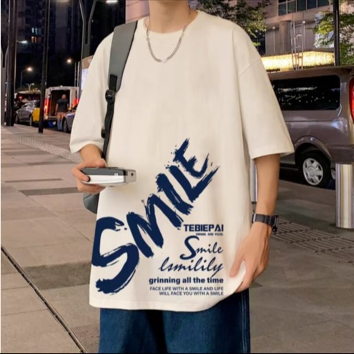 Summer Cotton T-Shirt Men 2024 New Couple American Hip Hop Fashion Brand Print Trend Hong Kong Wind Loose Half Sleeve T Item Picture