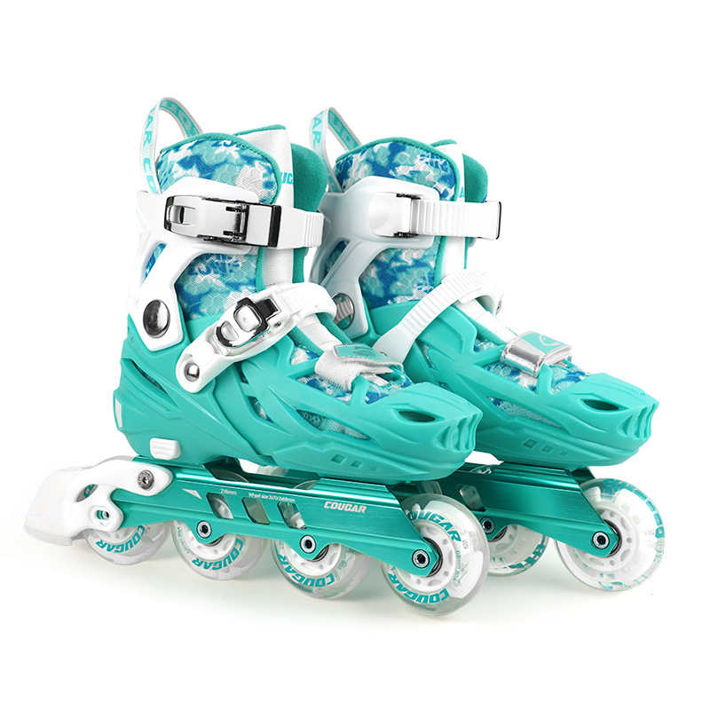美洲狮溜冰鞋儿童轮滑鞋初学者男童女童旱冰鞋专业可调正品滑冰鞋详情图5