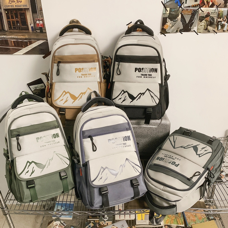 Comercio exterior 2025 nueva mochila de ocio de gran capacidad para estudiantes de escuela secundaria y secundaria fuerte y durable mochila multicompartimento details Picture