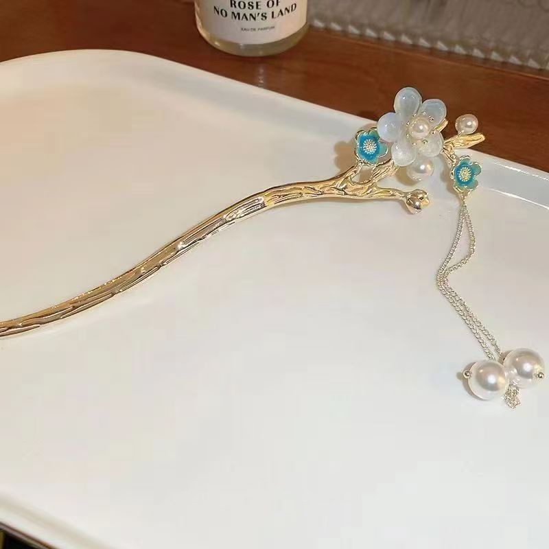 发簪/发簪双插/簪子/发簪u形夹/发簪女士短款简约细节图