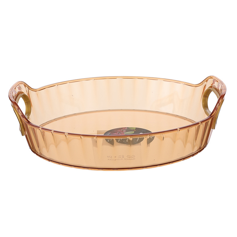 Tea tray household light luxury small living room tea cup tray round tea table cold water cup display tray storage tray fruit tray Item Picture