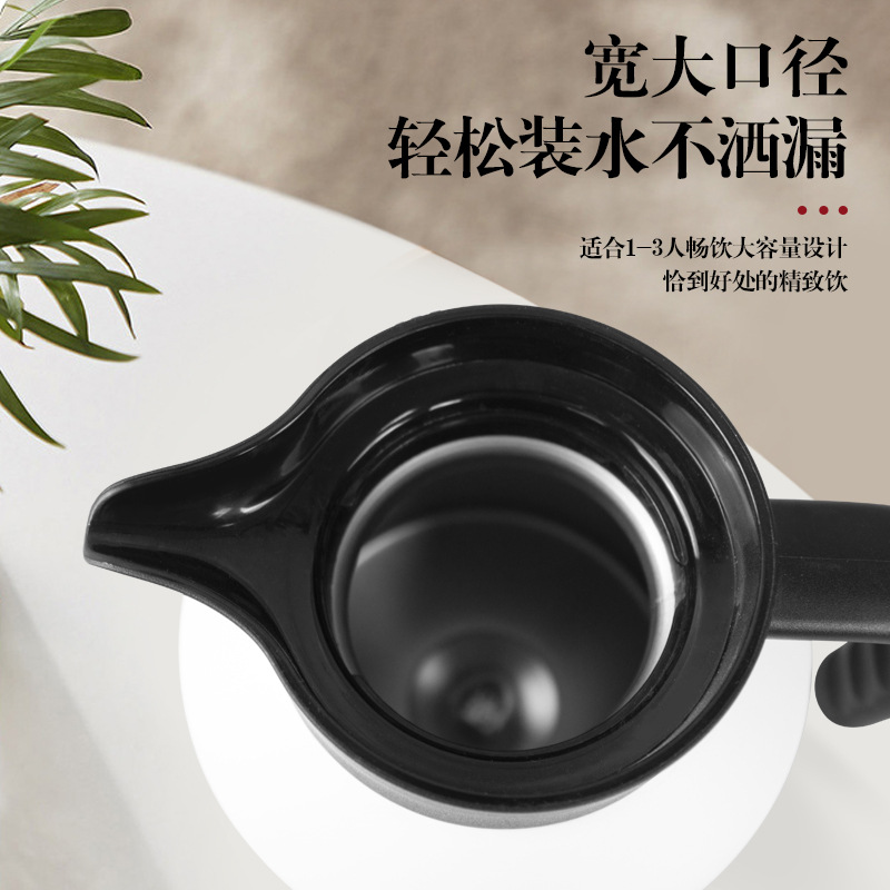 新款喷塑焖茶壶316不锈钢大容量简约式泡茶壶  独立茶仓家用办公产品图