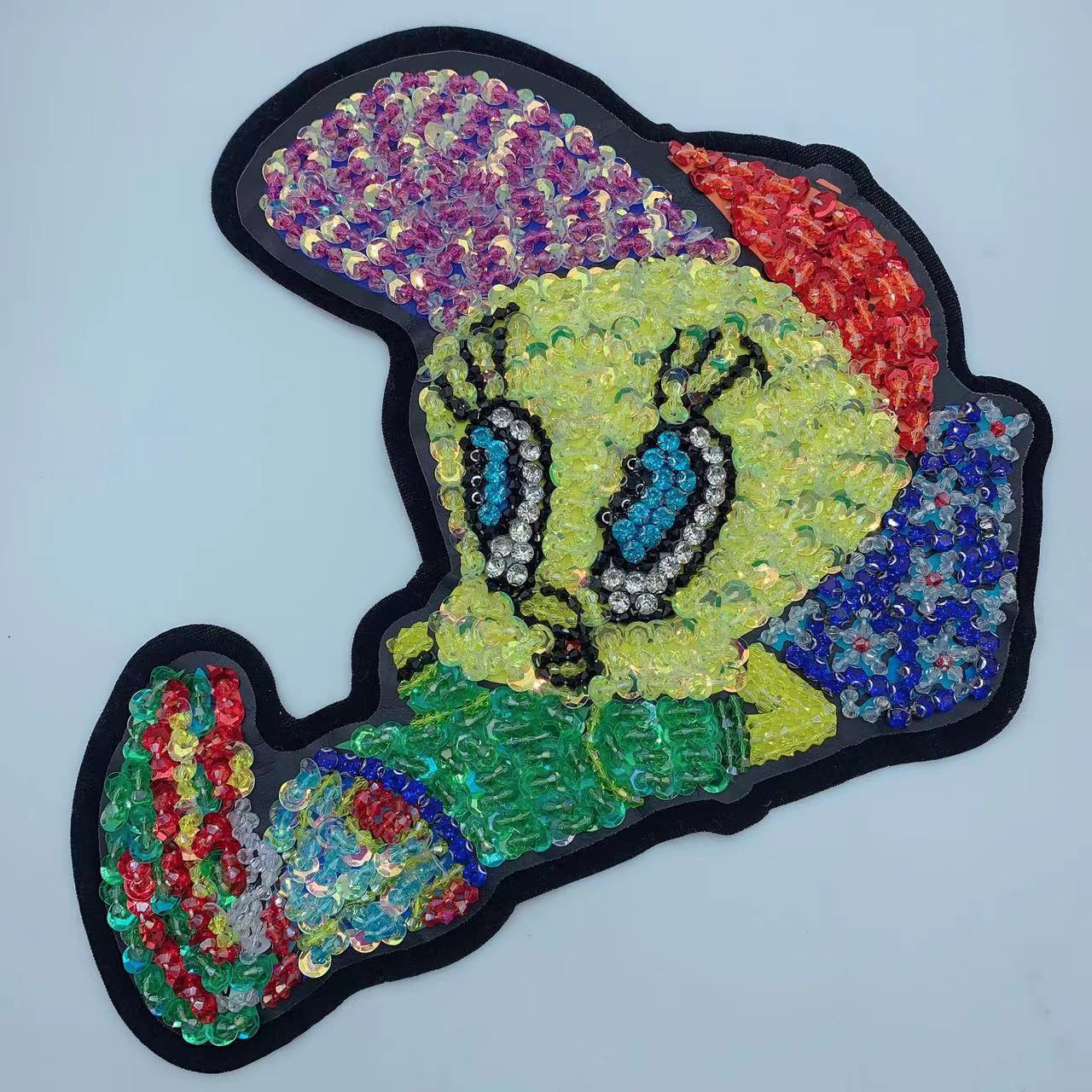 New Heavy Industry Cartoon Pattern Hand Nail Bead Tide Brand Clothing Ornaments Clothing Shoes And Hats Assembly Cloth Stickers Specification drawing