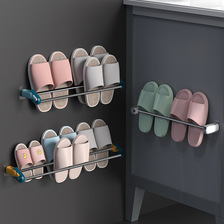 Y176-61浴室拖鞋架壁挂挂式墙壁厕所鞋子收纳神器卫生间免打孔鞋架置物架