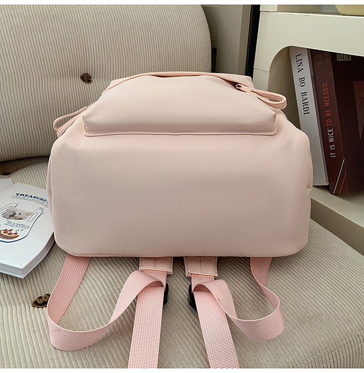 书包女ins 小清新高中生双肩包女纯色少女旅行背包男耐磨休闲背包详情41