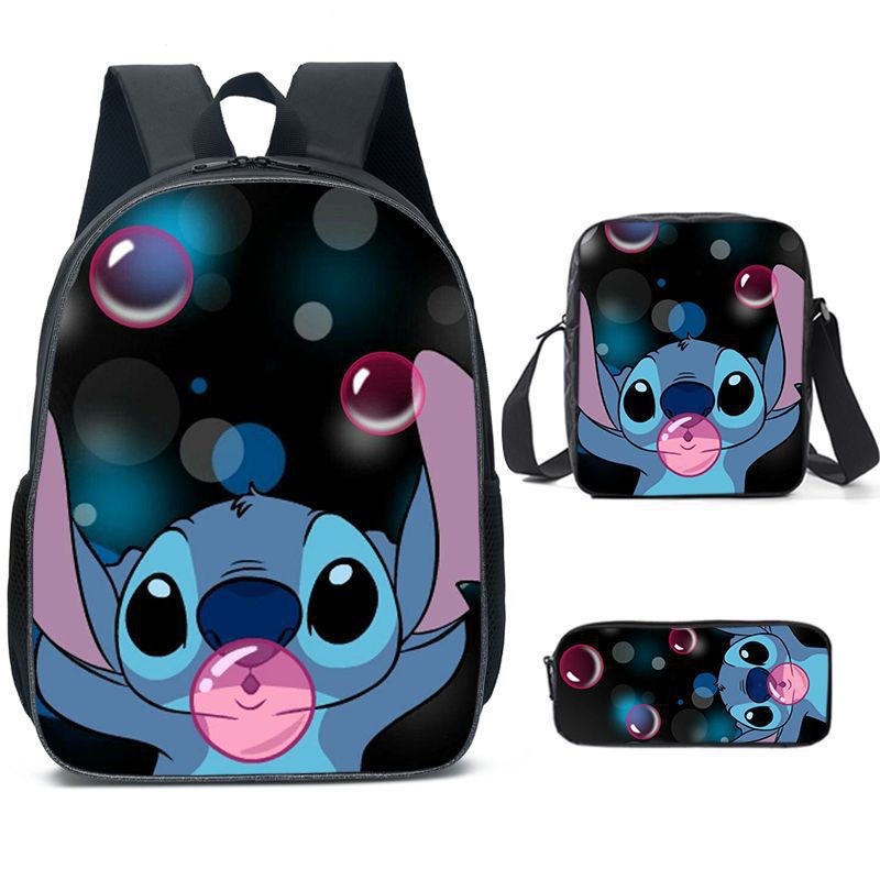Amazon's New Cartoon Stitch Stitch Three-Piece Backpack For Primary And Secondary School Students Backpack Backpack Specification drawing