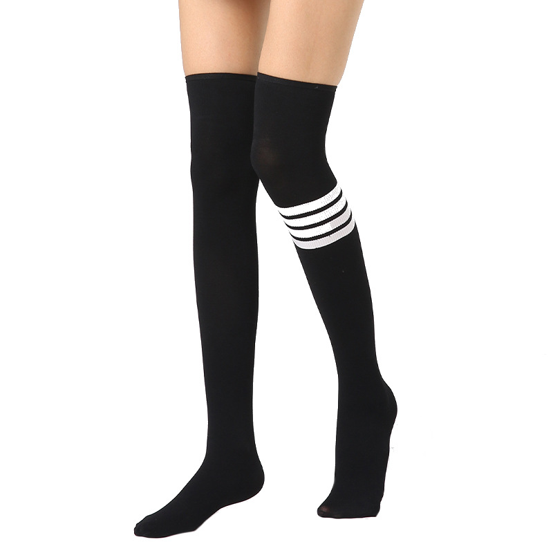New TB mid-calf school style four-bar knee-length cotton women's thigh-high socks, the same style as the popular ones on Instagram, available for one-piece delivery from the sock stall Item Picture