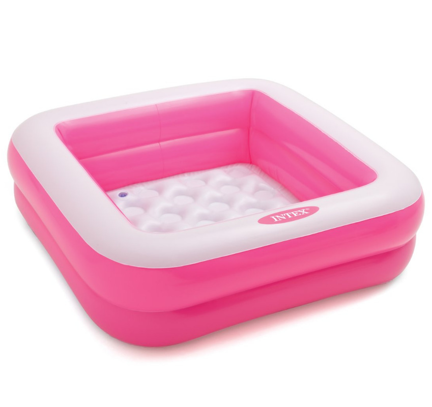 intex 57100 Double-layer square baby pool, children's outdoor grass swimming pool, bath pool, ocean ball pool Specification image