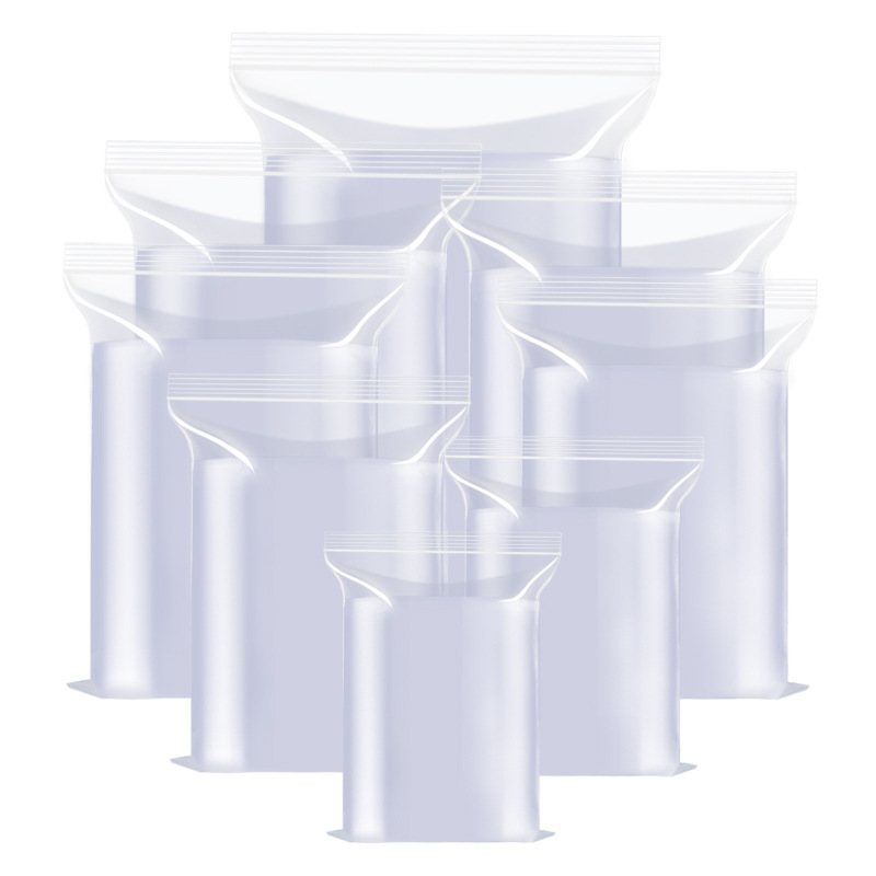 Thickened transparent self-sealing bags, small plastic-sealed bags, food preservation and storage sealing bags, large plastic PE packaging bags Item Picture