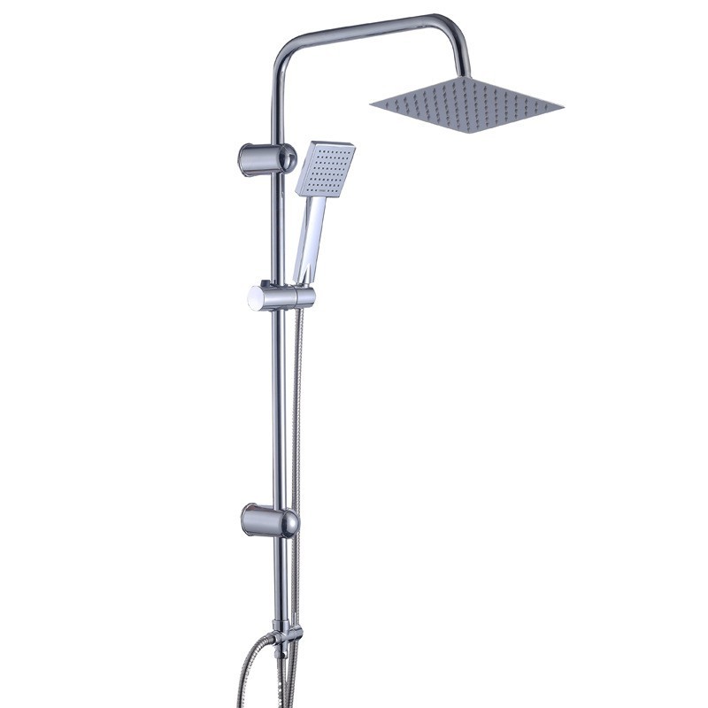 简易淋浴花洒套装浴室全铜入墙式单冷淋浴杆带喷头黑外贸跨境批发