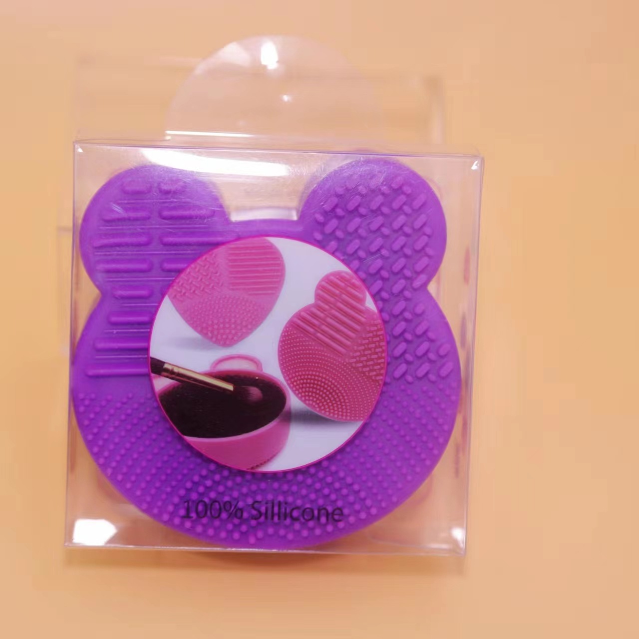 Silicone Mickey Head Cleaning Box Beauty Makeup Brush Cleaning Kit Includes A Sponge Eyebrow Pencil Brush Cleaning Kit For Lazy People Application Scenario