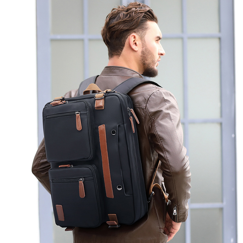 Cross-Border Multi-Functional Backpack Men Wear-Resistant Student Schoolbag Business Handbag Computer Bag Factory Direct Sales details Picture