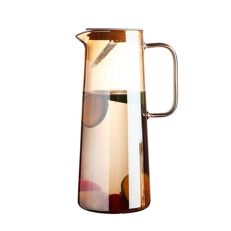 High borosilicate household glass cooling water kettle, heat-resistant and high-temperature resistant cooling boiled water kettle, large-capacity cooling water cup set Item Picture